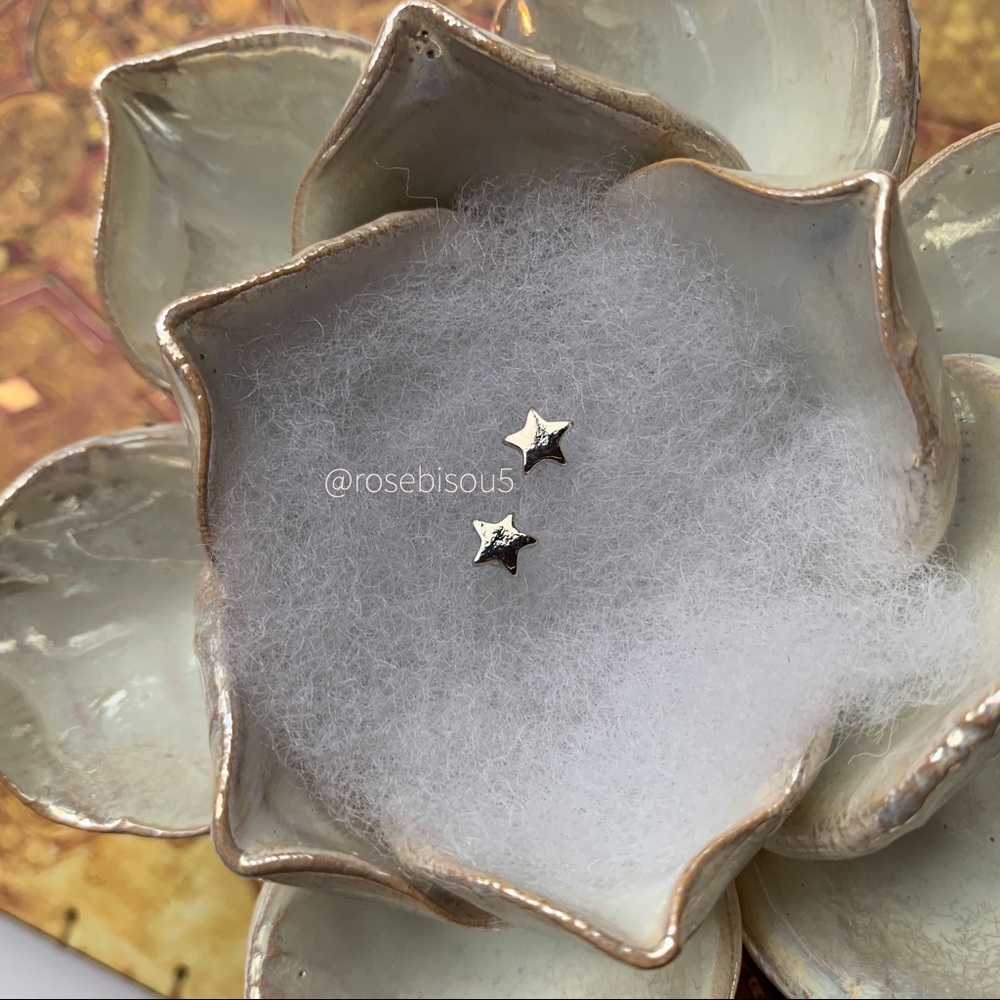 🌟🆕 Dainty Silver Star Stud Earrings